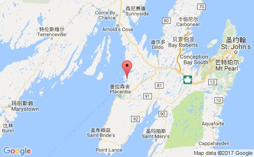 加拿大海运港口希普港ship harbour港口地图