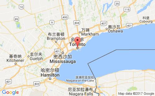 加拿大海运港口多伦多toronto,on港口地图