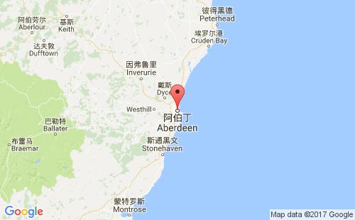 英国港口阿伯丁aberdeen港口地图