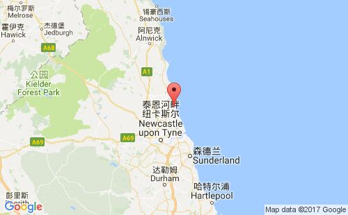 英国港口布莱斯blyth港口地图