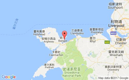 英国港口博马里斯beaumaris港口地图