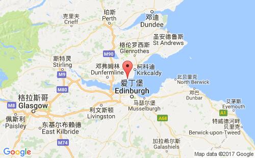 英国港口本泰兰burntisland港口地图