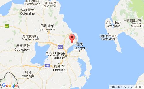 英国港口卡里克弗格斯carrickfergus港口地图