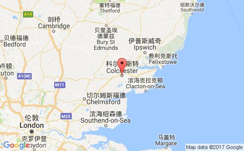 英国港口科尔切斯特colchester港口地图