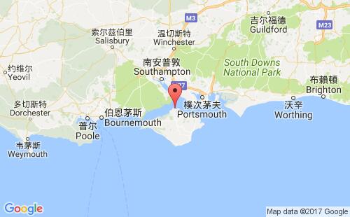 英国港口考斯cowes港口地图