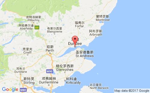 英国港口邓迪dundee港口地图