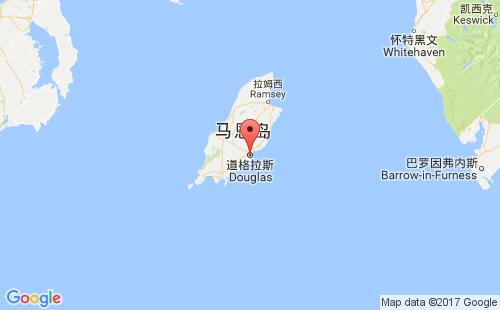 英国港口道格拉斯douglas港口地图