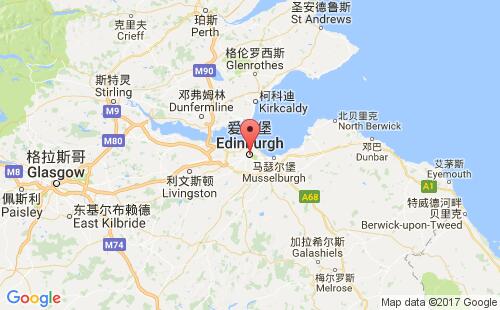 英国港口爱丁堡edinburgh港口地图