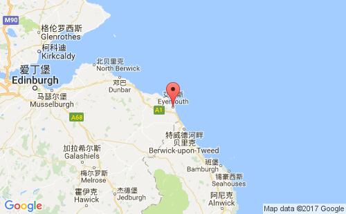 英国港口艾茅斯eyemouth港口地图