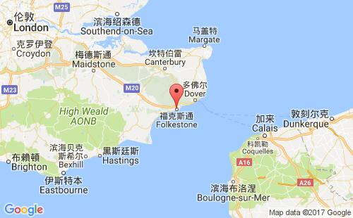 英国港口福克斯通folkestone港口地图