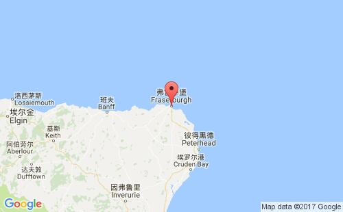 英国港口弗雷泽堡fraserburgh港口地图