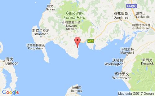 英国港口加利斯敦garlieston港口地图