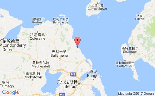 英国港口格莱纳姆glenarm港口地图