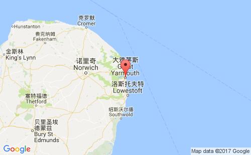 英国港口大雅茅斯great yarmouth港口地图