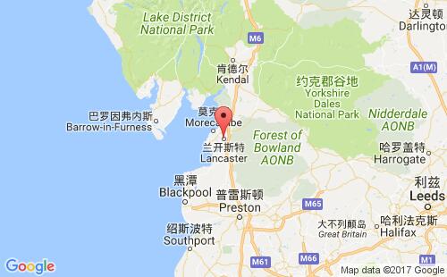 英国港口兰开斯特lancaster港口地图