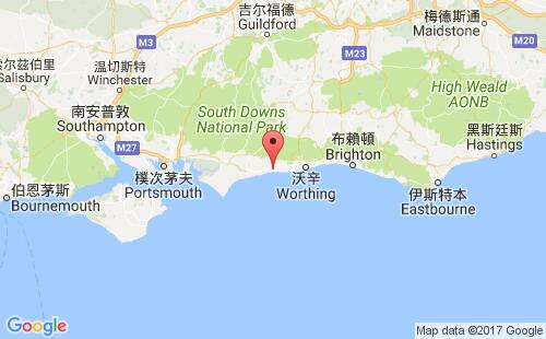 英国港口利特尔汉普顿littlehampton港口地图