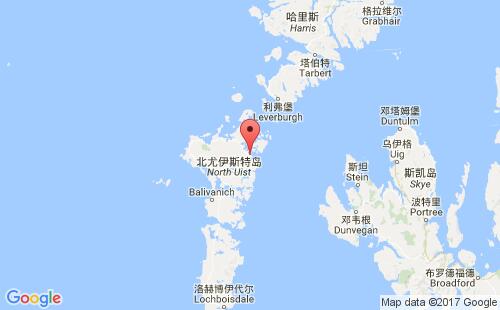 英国港口洛赫马迪loch maddy港口地图