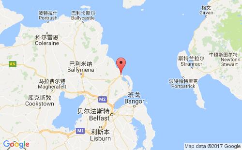 英国港口拉恩larne港口地图