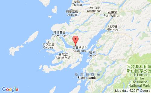 英国港口洛哈林lochaline pier港口地图