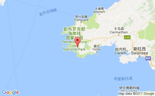 英国港口米尔福德港milford haven港口地图