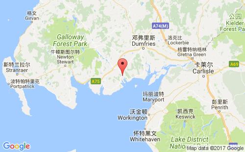 英国港口帕尔纳基palnackie港口地图