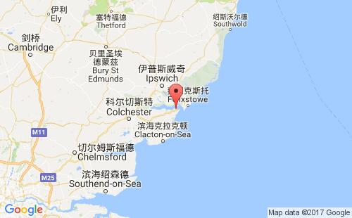 英国港口帕克斯顿瓜伊parkeston quay港口地图