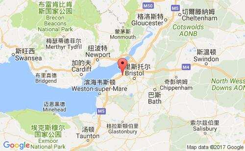 英国港口波尔特布里portbury港口地图