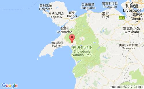 英国港口波特马多克porthmadog港口地图