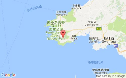 英国港口彭布罗克pembroke dock港口地图