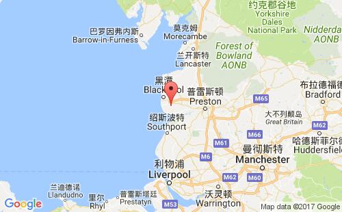 英国港口皮尔peel港口地图