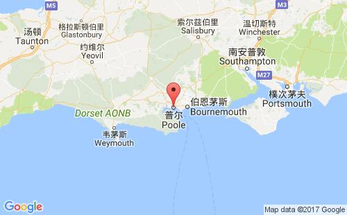 英国港口普尔poole港口地图