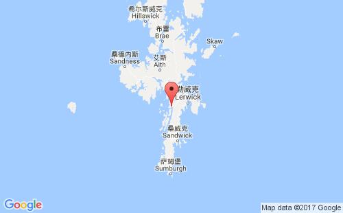 英国港口斯卡洛韦scalloway港口地图