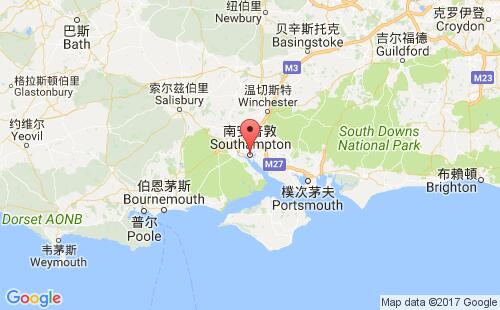 英国港口南安普顿southampton港口地图