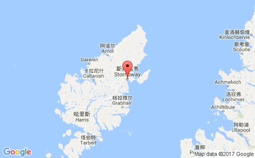 英国港口斯托诺韦stornoway港口地图