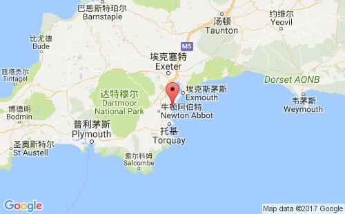 英国港口廷茅斯teignmouth港口地图