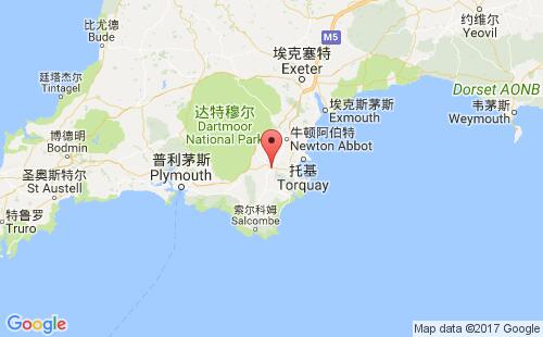 英国港口托特尼斯totnes港口地图