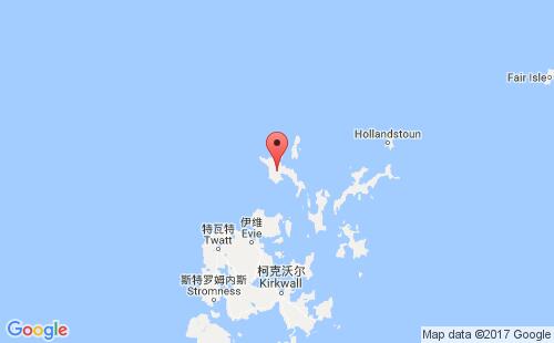 英国港口韦斯特雷westray港口地图