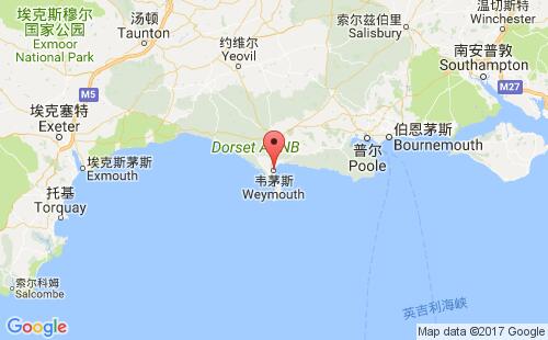 英国港口韦茅斯weymouth港口地图