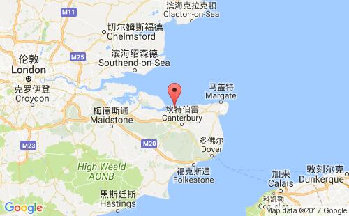 英国港口惠特斯特布尔whitstable港口地图