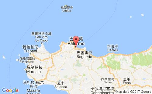 意大利港口巴勒莫palermo港口地图