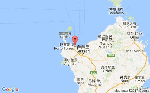 意大利港口托雷斯港porto torres港口地图