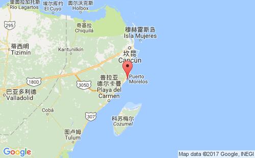 墨西哥海运港口莫雷洛斯puerto morelos港口地图