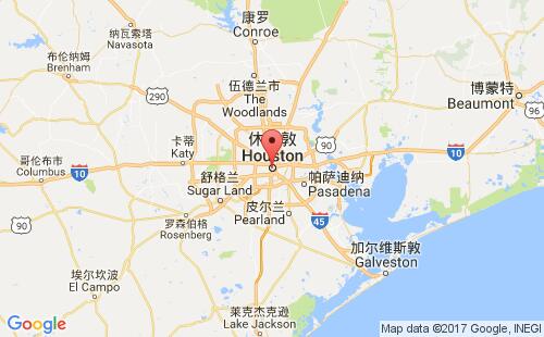 美国海运港口休斯顿houston,tx港口地图