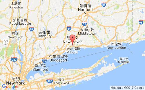 美国海运港口纽黑文new haven,ct港口地图