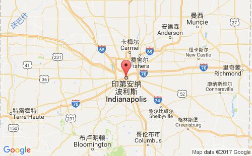 美国海运港口印第安纳波利斯indianapolis,in港口地图