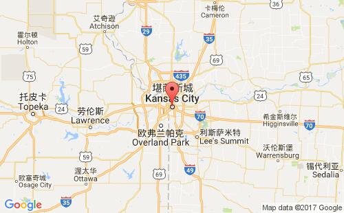 美国海运港口堪萨斯城kansas city,mo港口地图