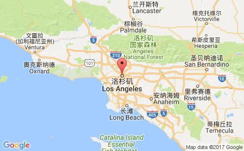 美国海运港口洛杉矶los angeles,ca港口地图