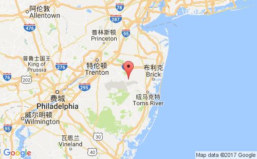 美国海运港口新泽西new jersey,nj港口地图