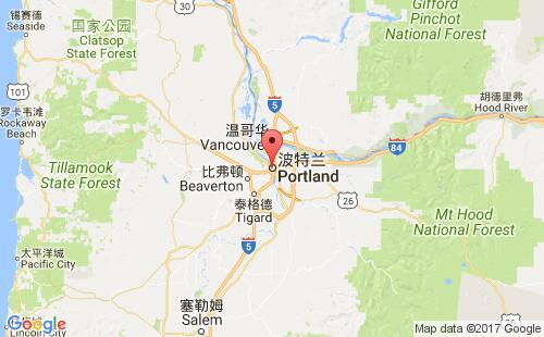 美国海运港口波特兰portland,or港口地图