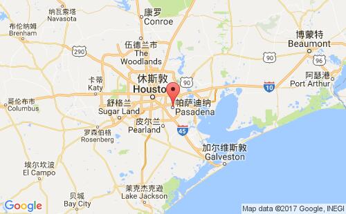 美国海运港口帕萨迪纳pasadena,tx港口地图